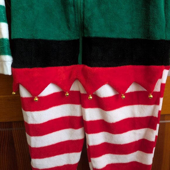 NWT Derek Heart Elf Onsie Sleeper Ugly Christmas Sweater PJ's Small - Picture 4 of 8